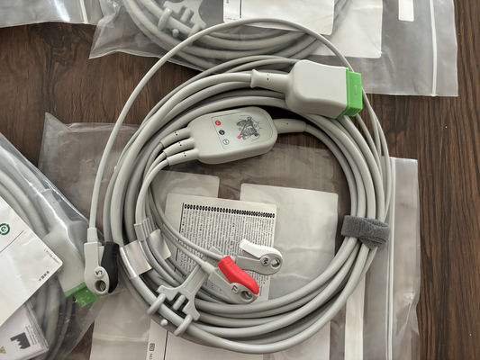 GE Cable de conducción y cable de tronco REF: 5831398 ECG 3 CABLE de conducción UNDETACHABLE GRABBER AHA 4.7M 15FT