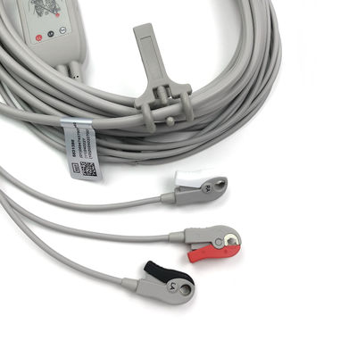 5831398 Cable de plomo y el cable del tronco ECG 3 Cable de plomo no desmontable, Grabber, AHA,4.7M/15 FT