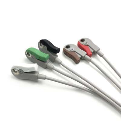 5831400 Cable de plomo y el cable del tronco ECG 5 Cable de plomo no desmontable, Grabber, AHA,4.7M/15 FT