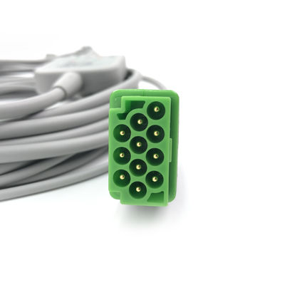 5831400 Cable de plomo y el cable del tronco ECG 5 Cable de plomo no desmontable, Grabber, AHA,4.7M/15 FT