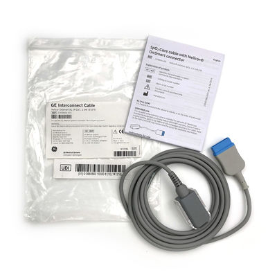 El cable de cuidado de SpO2 con conector Nellcor® OxiSmart REF 2006644-001 Nellcor® OxiSmart SpO2 (2.9 M/9.5 Ft)