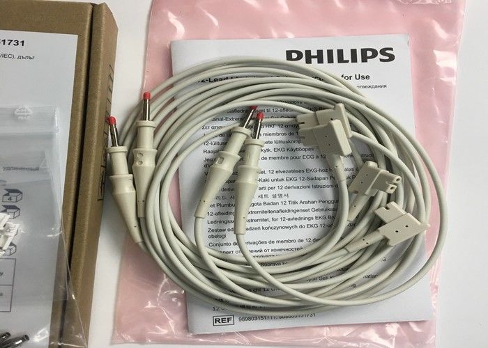 PHLIP ECG piezas de repuesto, AMMI IEC 12 Plomo ECG Limbos de plomo 1.4M 989803151731