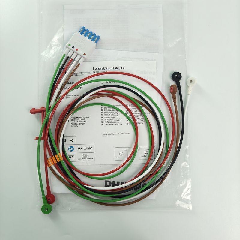 989803144991 Accesorios para monitor de pacientes PHILIP CBL 5 Ledset Snap AAMI UCI REF M1644A