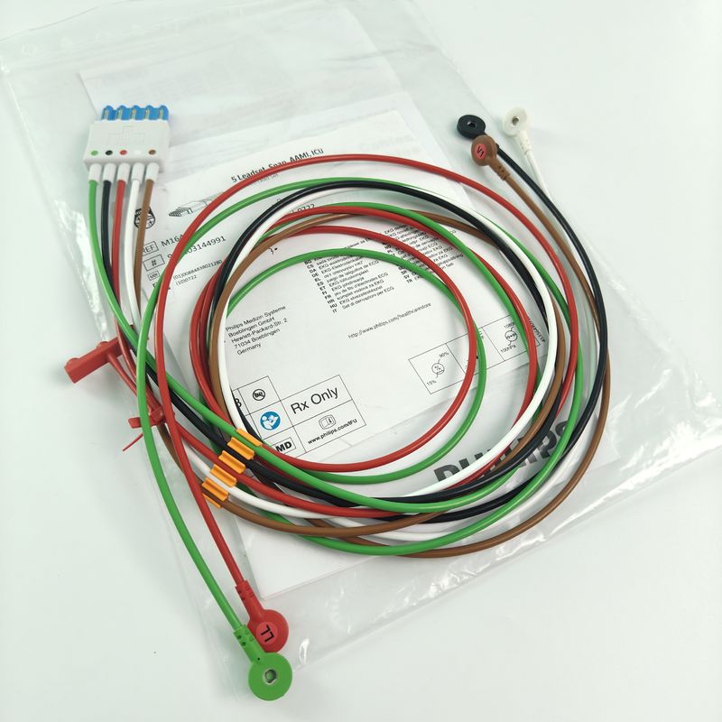 PHILIP Monitor del paciente Dispositivo médico Consumibles CBL 5 Ledset Snap AAMI UCI REF M1644A 989803144991