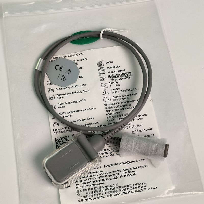 IT20 Telemetría original Cable de extensión de transferencia de oxígeno sanguíneo Adaptador de cable D Cabeza 7 pines 0,65 metros REF SHEC5