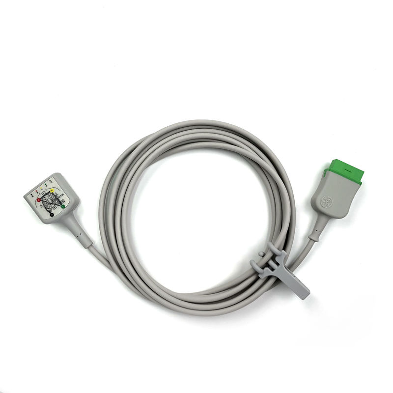 GE Ref:2106305-003 Cable de tronco de ECG 3/5 de plomo IEC,3.6m/12 pies